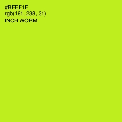 #BFEE1F - Inch Worm Color Image