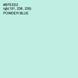 #BFEEE2 - Powder Blue Color Image