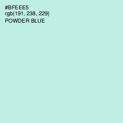 #BFEEE5 - Powder Blue Color Image