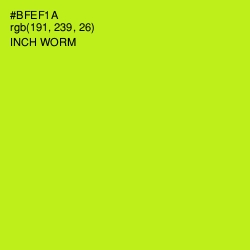 #BFEF1A - Inch Worm Color Image