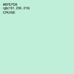 #BFEFD8 - Cruise Color Image