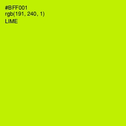 #BFF001 - Lime Color Image