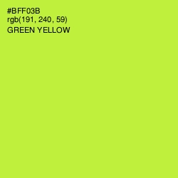 #BFF03B - Green Yellow Color Image