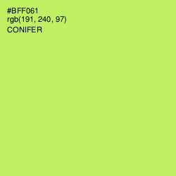 #BFF061 - Conifer Color Image