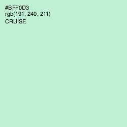#BFF0D3 - Cruise Color Image