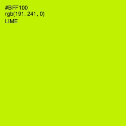 #BFF100 - Lime Color Image