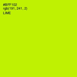 #BFF102 - Lime Color Image