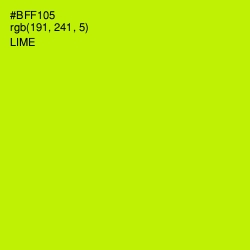 #BFF105 - Lime Color Image