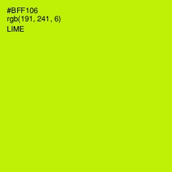 #BFF106 - Lime Color Image