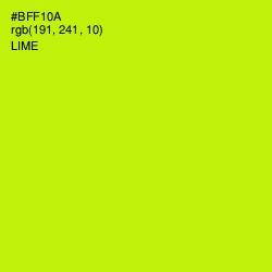 #BFF10A - Lime Color Image