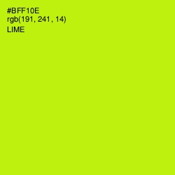 #BFF10E - Lime Color Image
