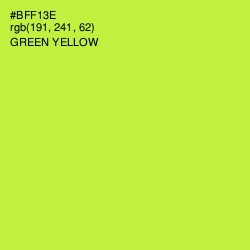 #BFF13E - Green Yellow Color Image