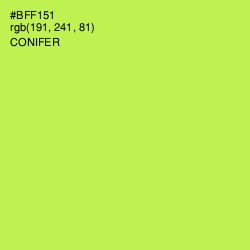 #BFF151 - Conifer Color Image