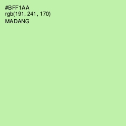 #BFF1AA - Madang Color Image