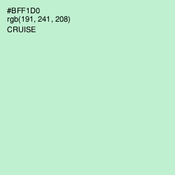 #BFF1D0 - Cruise Color Image