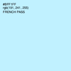 #BFF1FF - French Pass Color Image