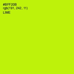#BFF20B - Lime Color Image