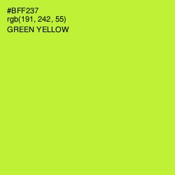 #BFF237 - Green Yellow Color Image