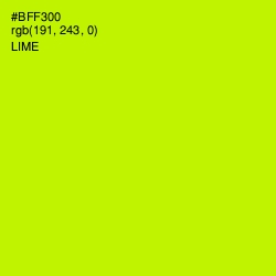 #BFF300 - Lime Color Image