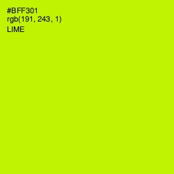 #BFF301 - Lime Color Image