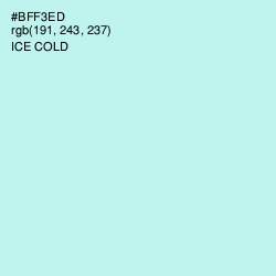 #BFF3ED - Ice Cold Color Image