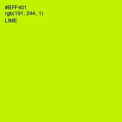 #BFF401 - Lime Color Image