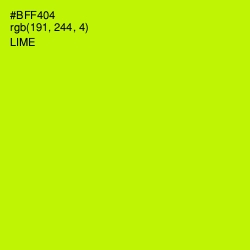 #BFF404 - Lime Color Image