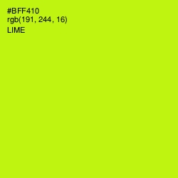 #BFF410 - Lime Color Image