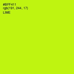 #BFF411 - Lime Color Image