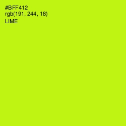 #BFF412 - Lime Color Image