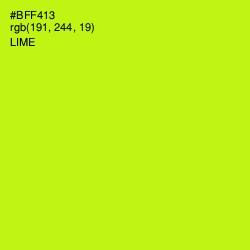 #BFF413 - Lime Color Image