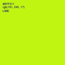 #BFF511 - Lime Color Image