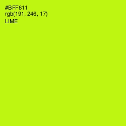 #BFF611 - Lime Color Image