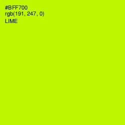 #BFF700 - Lime Color Image