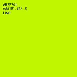 #BFF701 - Lime Color Image