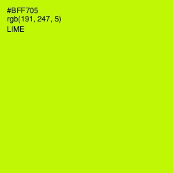 #BFF705 - Lime Color Image