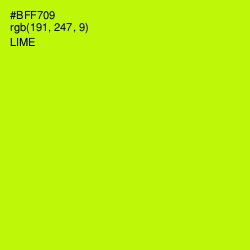#BFF709 - Lime Color Image