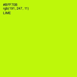 #BFF70B - Lime Color Image