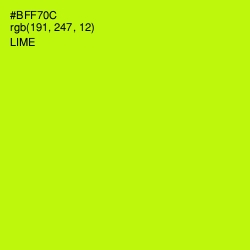 #BFF70C - Lime Color Image