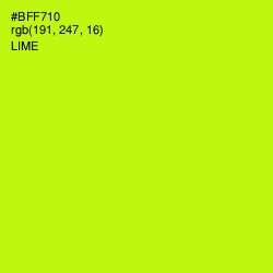 #BFF710 - Lime Color Image