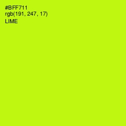 #BFF711 - Lime Color Image