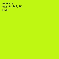 #BFF713 - Lime Color Image