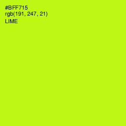 #BFF715 - Lime Color Image