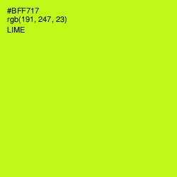 #BFF717 - Lime Color Image