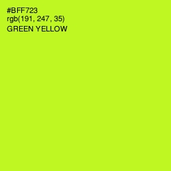 #BFF723 - Green Yellow Color Image