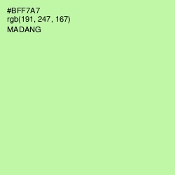 #BFF7A7 - Madang Color Image