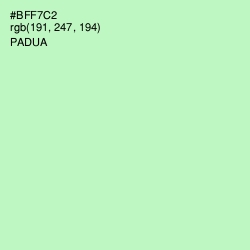 #BFF7C2 - Padua Color Image