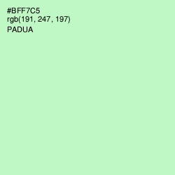 #BFF7C5 - Padua Color Image