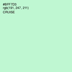 #BFF7D3 - Cruise Color Image