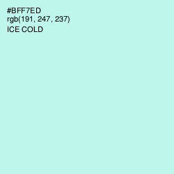 #BFF7ED - Ice Cold Color Image